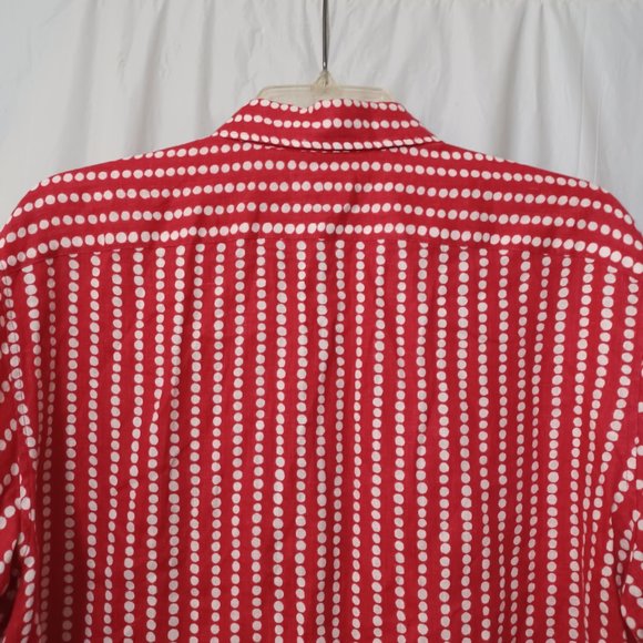 MICHAEL KORS SLIM FIT POKA DOT  LINEN SHIRT - Picture 4 of 10